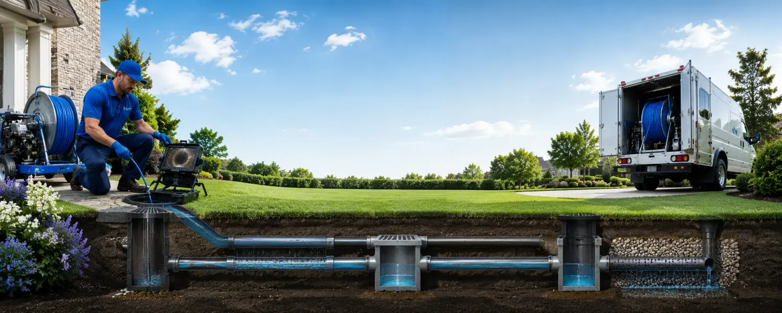Outdoor drain cleaning information for Adams, NE